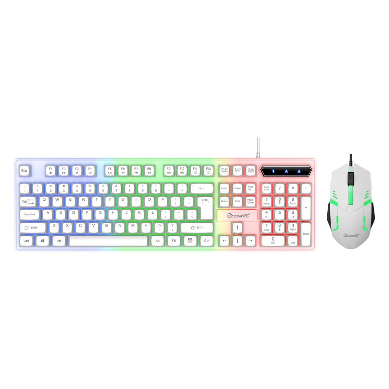 New customized wired USB Gaming single light led backlit Keyboard Mouse Combo GKM-003P